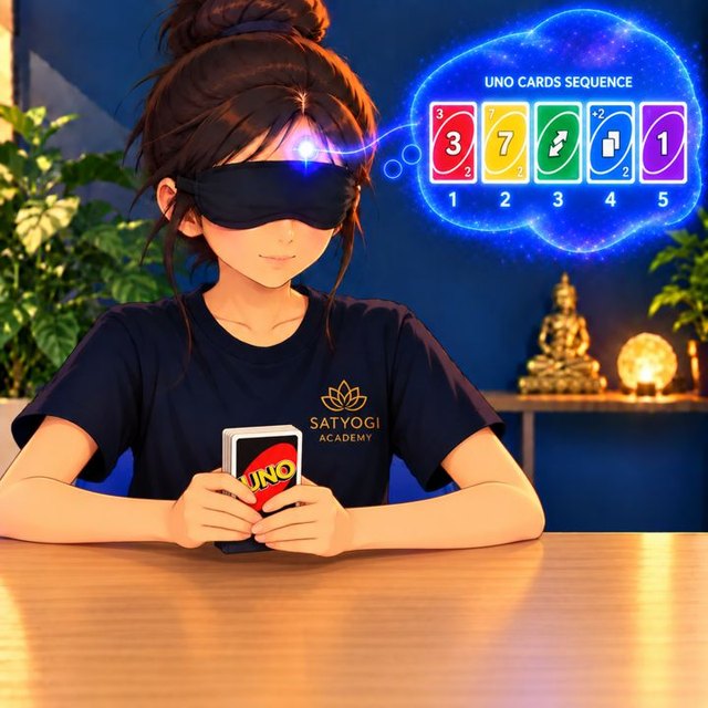 Reading a sequence of cards, blindfolded