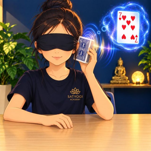 Sensing a playing card, blindfolded