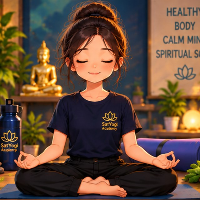 Spiritual meditator with a healthy lifestyle